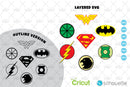 DC Superheroes logos clipart, SVG cutting files for cricut silhouette, SVG, PNG, DXF, instant download