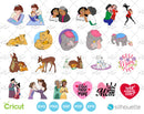 Disney Mother's Day clipart set, Mothers Day SVG cut files for Cricut / Silhouette, PNG DXF, instant download