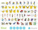 Pokemon 200+ cliparts bundle, SVG cut files for Cricut / Silhouette, PNG, DXF, instant download