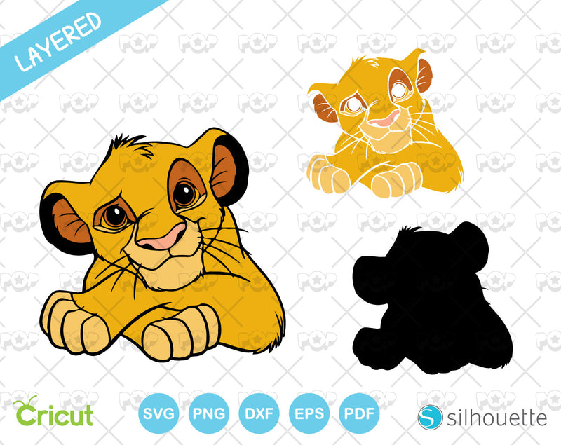 The Lion King 55 cliparts bundle, SVG cut files for Cricut Silhouette, SVG PNG DXF, instant download