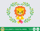 Cute Safari Animals clipart set, Digital clip art for decoration, scrapbooking, PNG, SVG, instant download