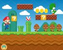Cute Mario clipart set, Digital clip art for decoration, scrapbooking, PNG, SVG, instant download