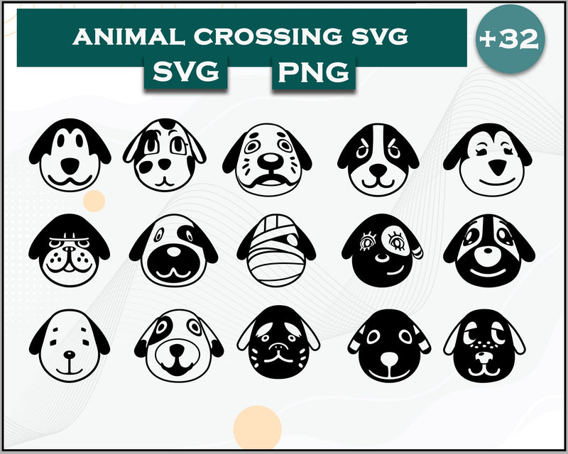 32+ Dogs Svg Bundle, Animal Crossing Svg Bundle, Animal Crossing Svg, Cartoon svg, png digital file