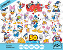 Donald and Daisy Duck Valentine Day clipart bundle, Daisy Duck Valentines Day SVG cut files for Cricut / Silhouette