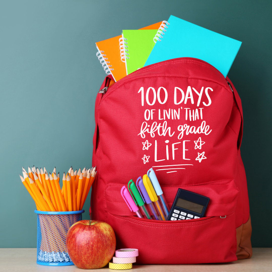 100 Days of School in Fifth Grade SVG