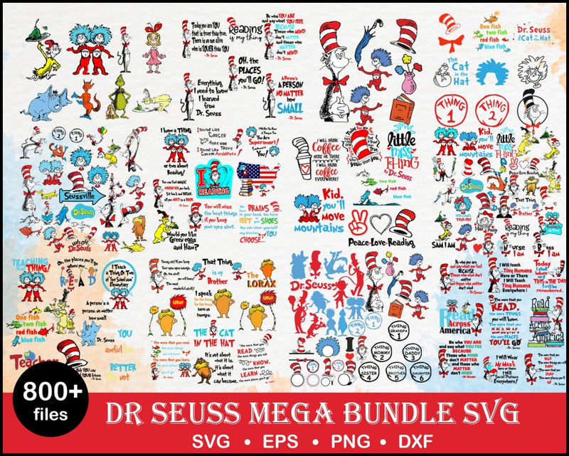 Dr seuss bundle svg - Digital download 2