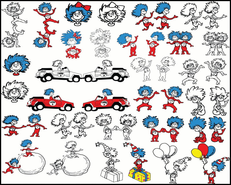 Dr seuss bundle svg - Digital download