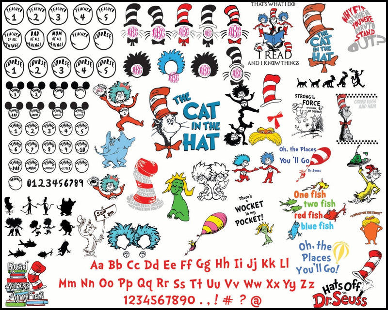 Dr seuss bundle svg - Digital download