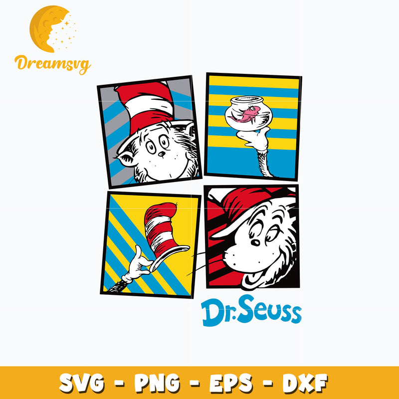 Dr Seuss and fish svg