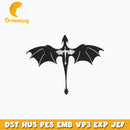 Basgiath dragon mascot embroidery