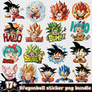 Dragonball sticker png bundle