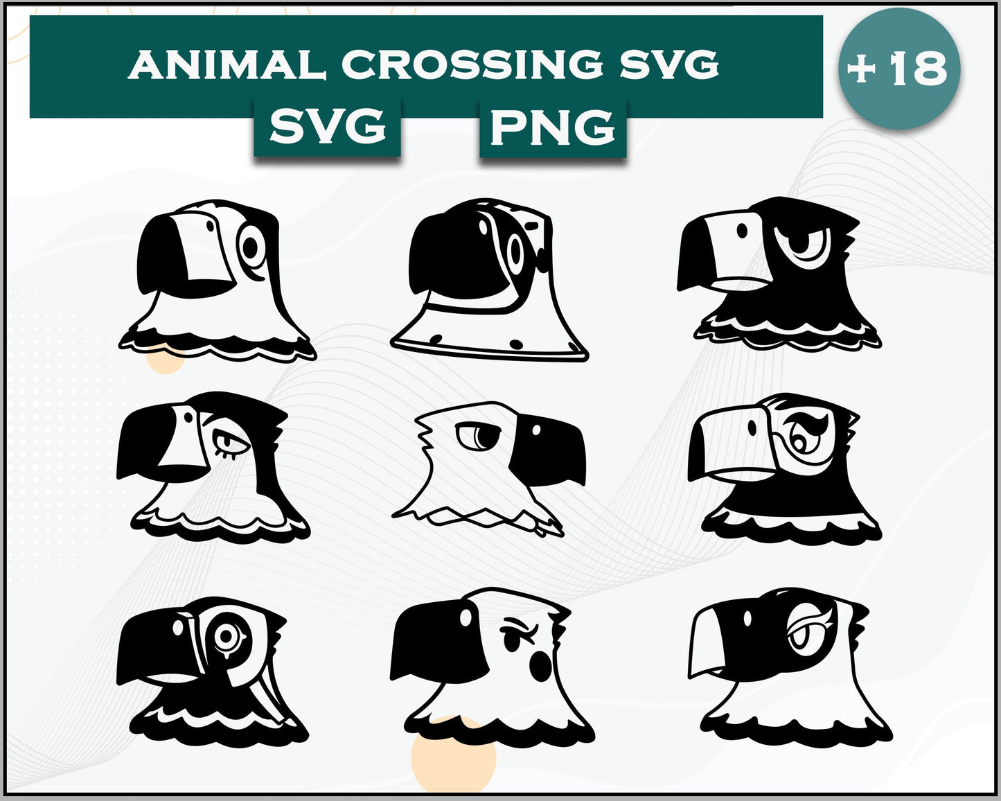 18+ Eagle Svg Bundle, Animal Crossing Svg Bundle, Animal Crossing Svg, Cartoon svg, png digital file
