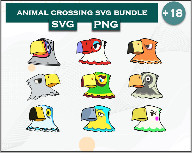 18+ Eagle Svg Bundle, Animal Crossing Svg Bundle, Animal Crossing Svg, Cartoon svg, png digital file