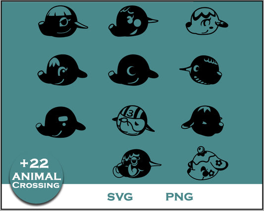 22+ Elephants Svg Bundle, Animal Crossing Svg Bundle, Animal Crossing Svg, Cartoon svg, png digital file