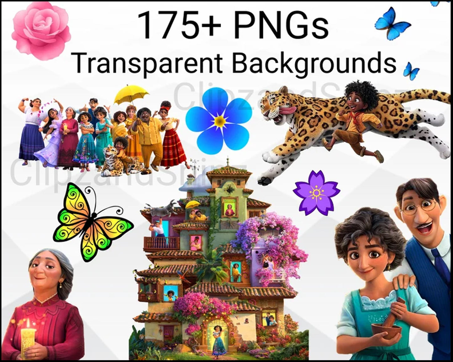 Encanto Clipart PNG Bundle -  Dgital download