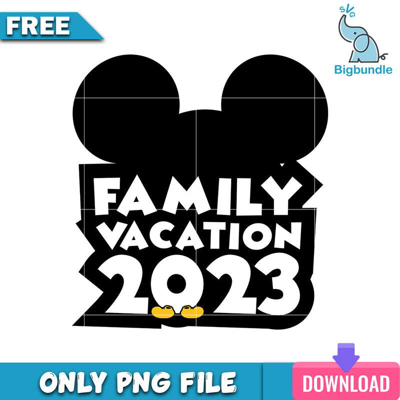 Mickey family vacation 2023 png, disney png, Digital download.