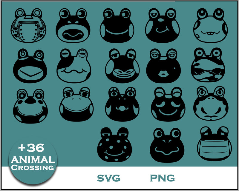 36+ Frogs Svg Bundle, Animal Crossing Svg Bundle, Animal Crossing Svg, Cartoon svg, png digital file