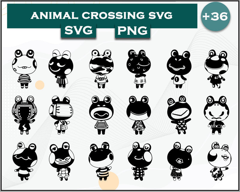 36+ Frogs Svg Bundle, Animal Crossing Svg Bundle, Animal Crossing Svg, Cartoon svg, png digital file