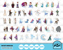 Disney Frozen BIG BUNDLE 500 files, Frozen SVG cut files for Cricut / Silhouette, Frozen Princesses PNG
