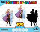 Disney Frozen 100 cliparts bundle, Frozen SVG cut files for Cricut / Silhouette, Frozen Princesses PNG