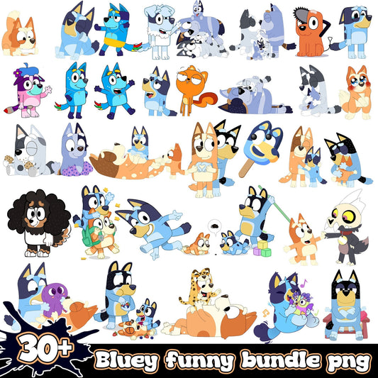Funny bluey new version bundle png
