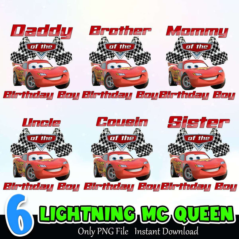 Lightning McQueen PNG Bundle Sublimation Instant Download