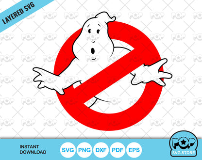 Ghostbusters logo clipart, SVG cutting file for cricut silhouette, SVG, PNG, DXF, instant download