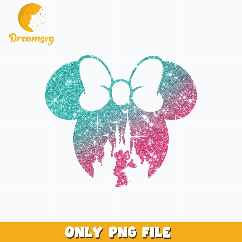 Minnie head castle firework png, instant download