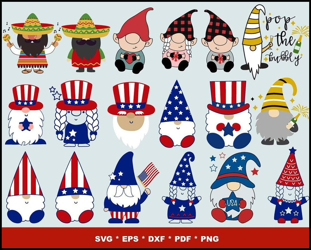 Gnomes SVG, Gnomes Bundle, Scandinavian Gnome, Nordic Gnome, Gnome Clipart