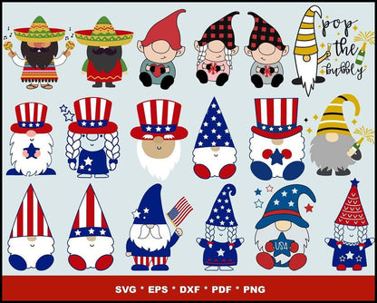 Gnomes SVG, Gnomes Bundle, Scandinavian Gnome, Nordic Gnome, Gnome Clipart