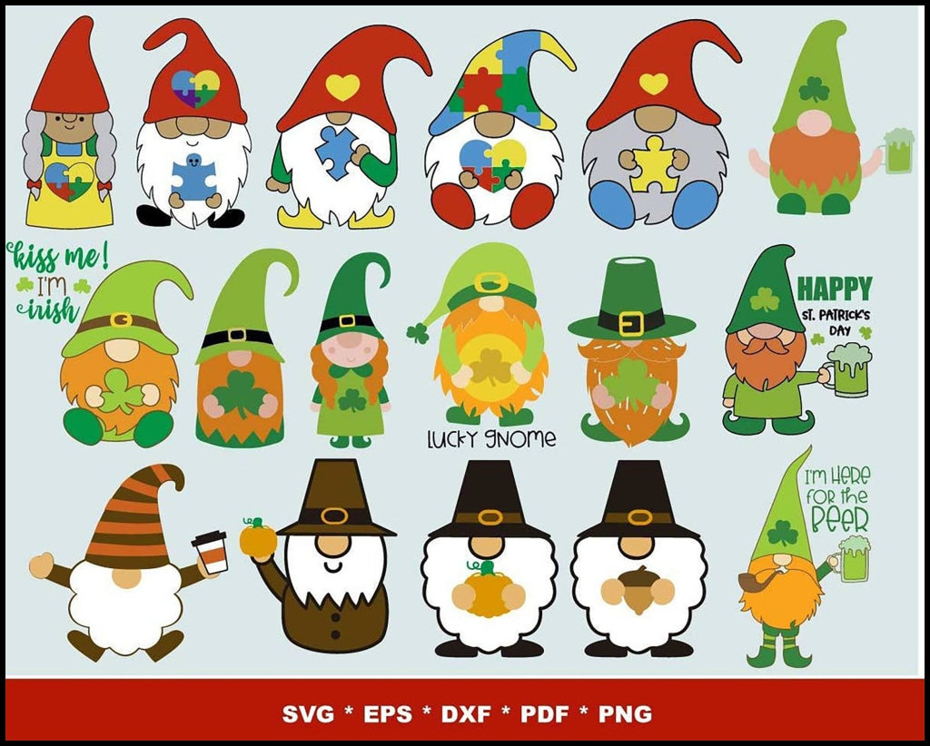 Gnomes SVG, Gnomes Bundle, Scandinavian Gnome, Nordic Gnome, Gnome Clipart