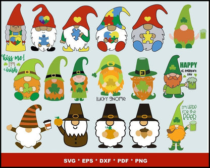 Gnomes SVG, Gnomes Bundle, Scandinavian Gnome, Nordic Gnome, Gnome Clipart