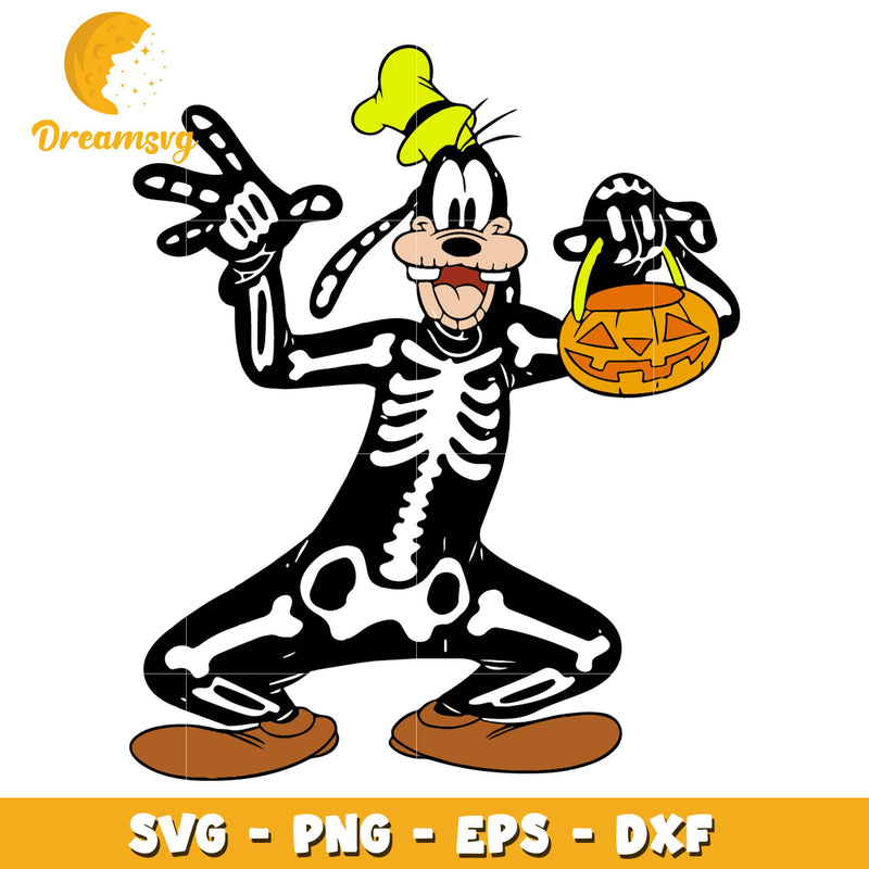 Disney Goofy Skeleton Halloween svg