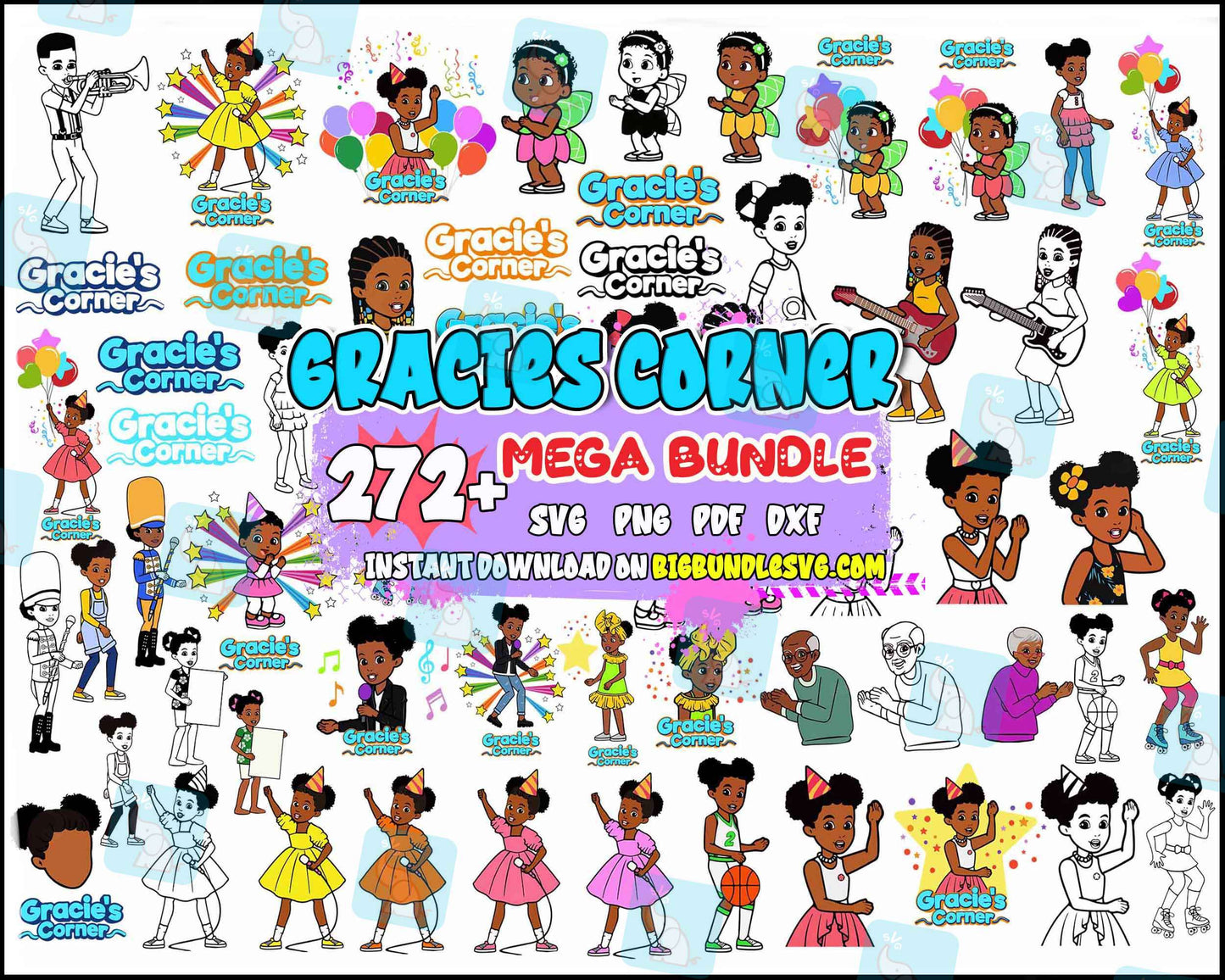 Mega 270+ Gracie's Corner SVG Bundles, Gracie's Corner Png, Gracie's Corner SVG PNG EPS DXF