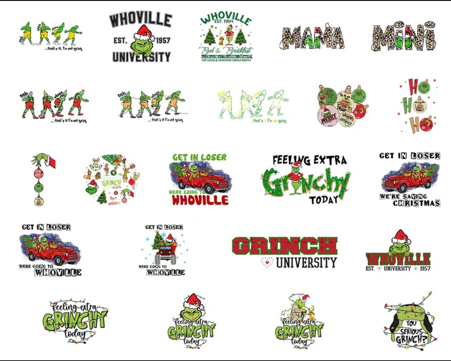 Version 2 - 40+ Grinch Bundle, Grinchmas PNG, Grinch Cutting Image, Christmas Grinch bundle, Digital downnload