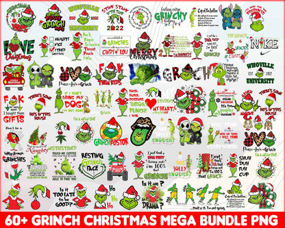 Version 3.0 - Ultimate Grinch Bundle SVG, Combo Grinch SVG, Grinch Cutting Image, Christmas Grinch svg png eps dxf jpg
