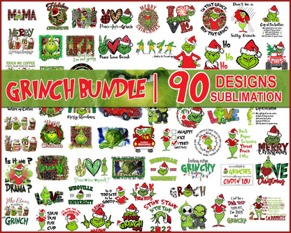 Version 3.0 - Ultimate Grinch Bundle SVG, Combo Grinch SVG, Grinch Cutting Image, Christmas Grinch svg png eps dxf jpg