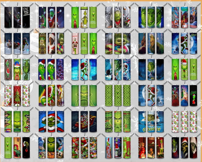 130+ The Grinch 20oz skinny tumbler 2022 designs PNG, Christmas Grinch PNG bundle, Grinchmas 20oz tumbler
