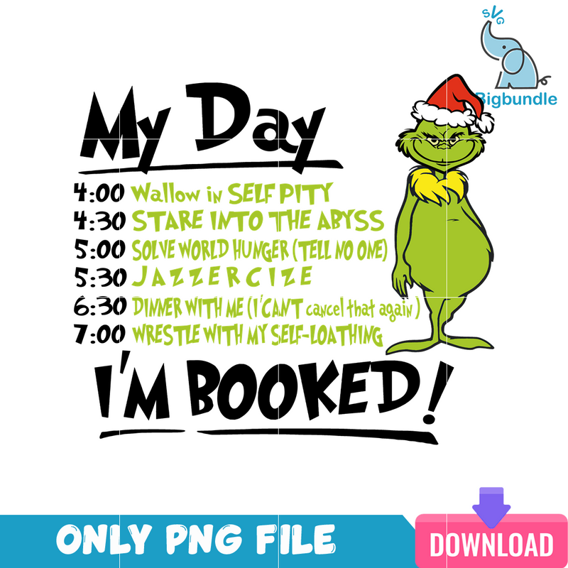 Santa Grinch Day PNG