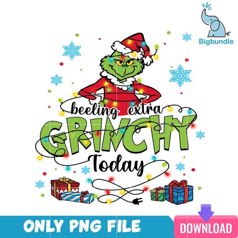 Christmas Feeling Extra Grinchy PNG