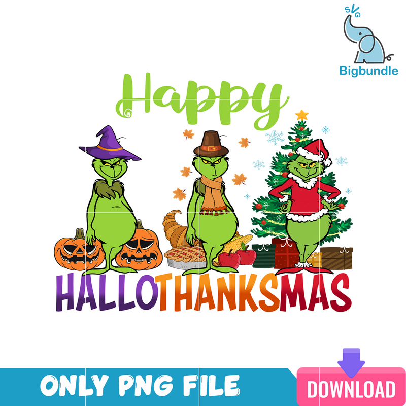 Happy Hallo Thanks Grinchmas PNG