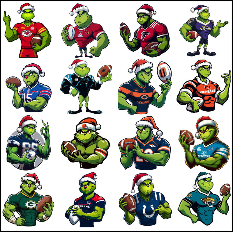 Grinch nfl bundle png bundle