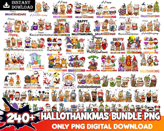 240+ Hallothanksmas Coffee PNG, Disney Christmas coffee PNG, Christmas princess cafe 2022 digital bundle, Halloween designs bundle, Digital files