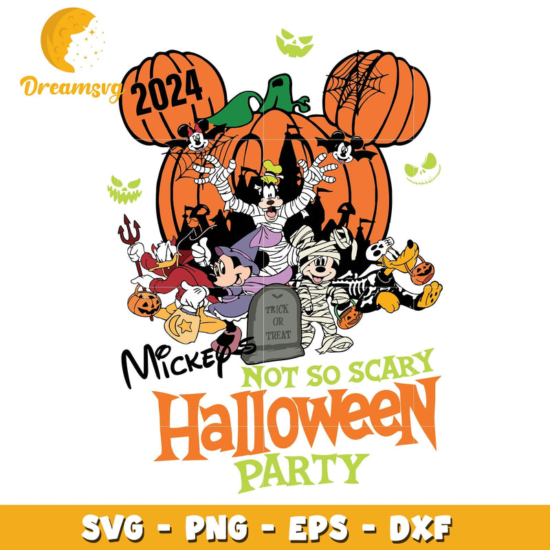 Mickey's not so scary halloween party svg