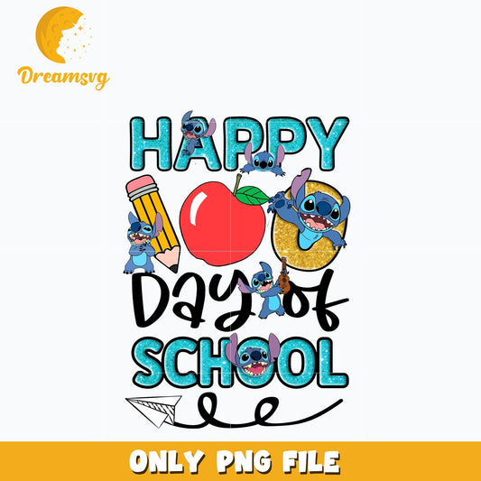 Happy 100 Days of School Stitch Png