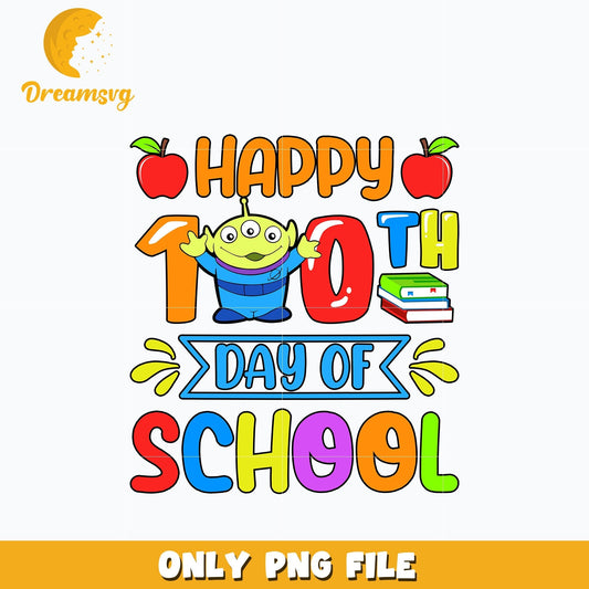 Happy 100 Days of School Little Green Aliens Png
