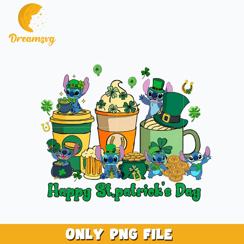 Stitch Cartoon Happy St. Patrick's Day Png