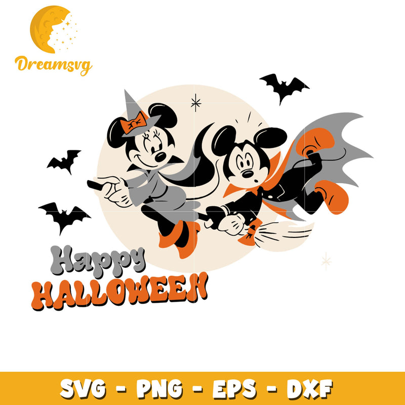 Happy halloween mickey minnie mouse svg