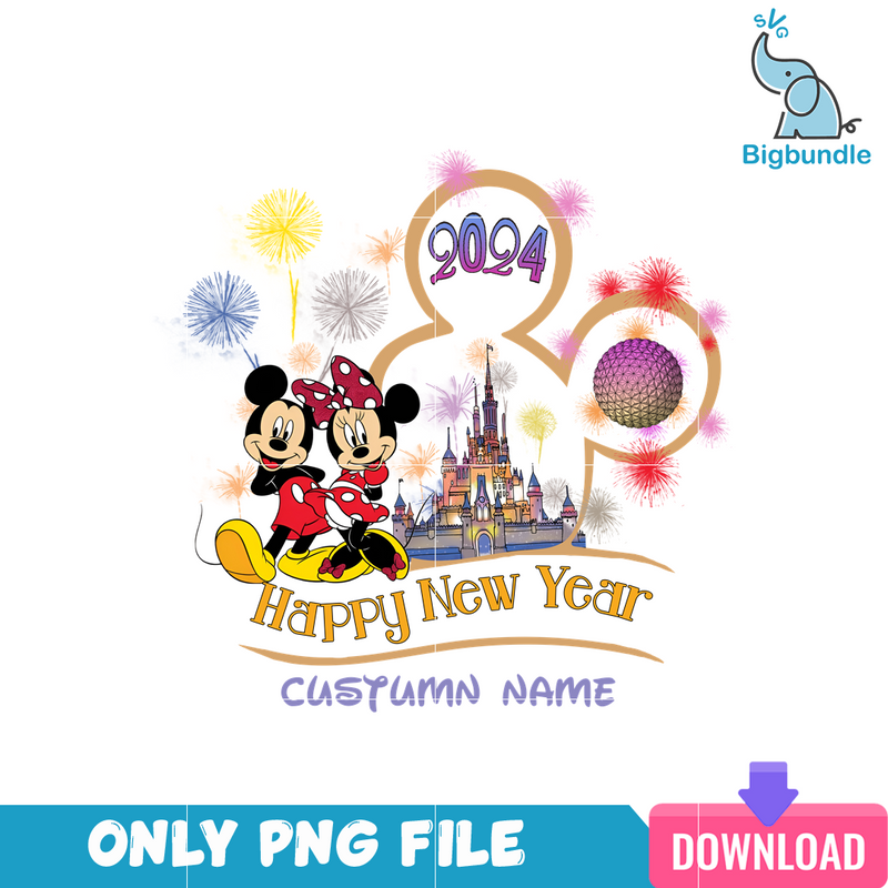 Happy New Year 2024 Custom PNG