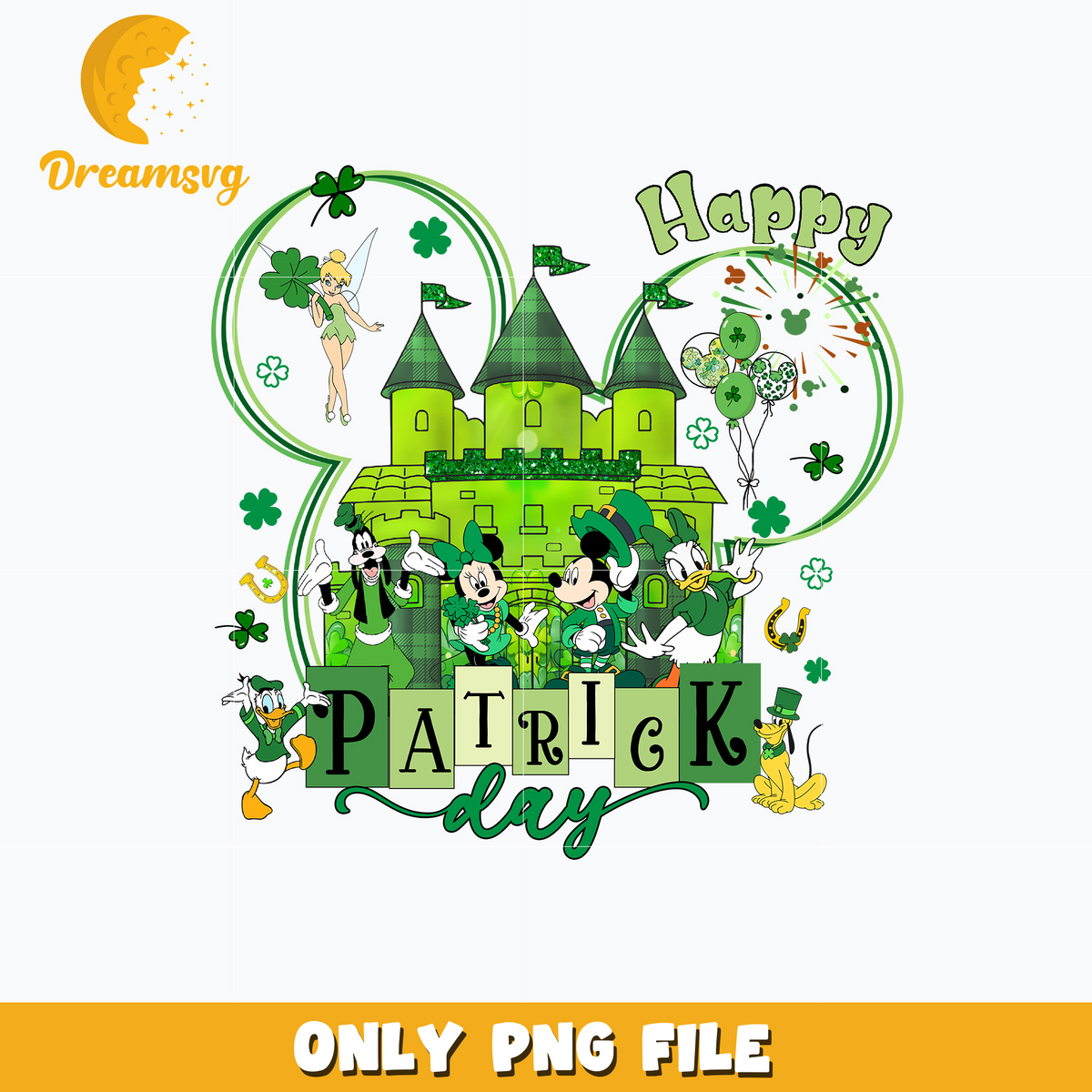 Mickey friends happy st. patrick's day png